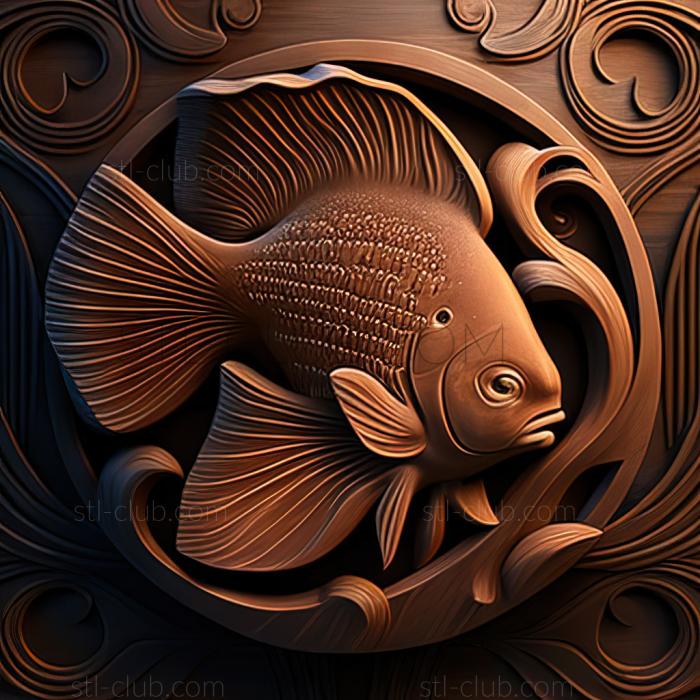 3D model st Discus fish (STL)